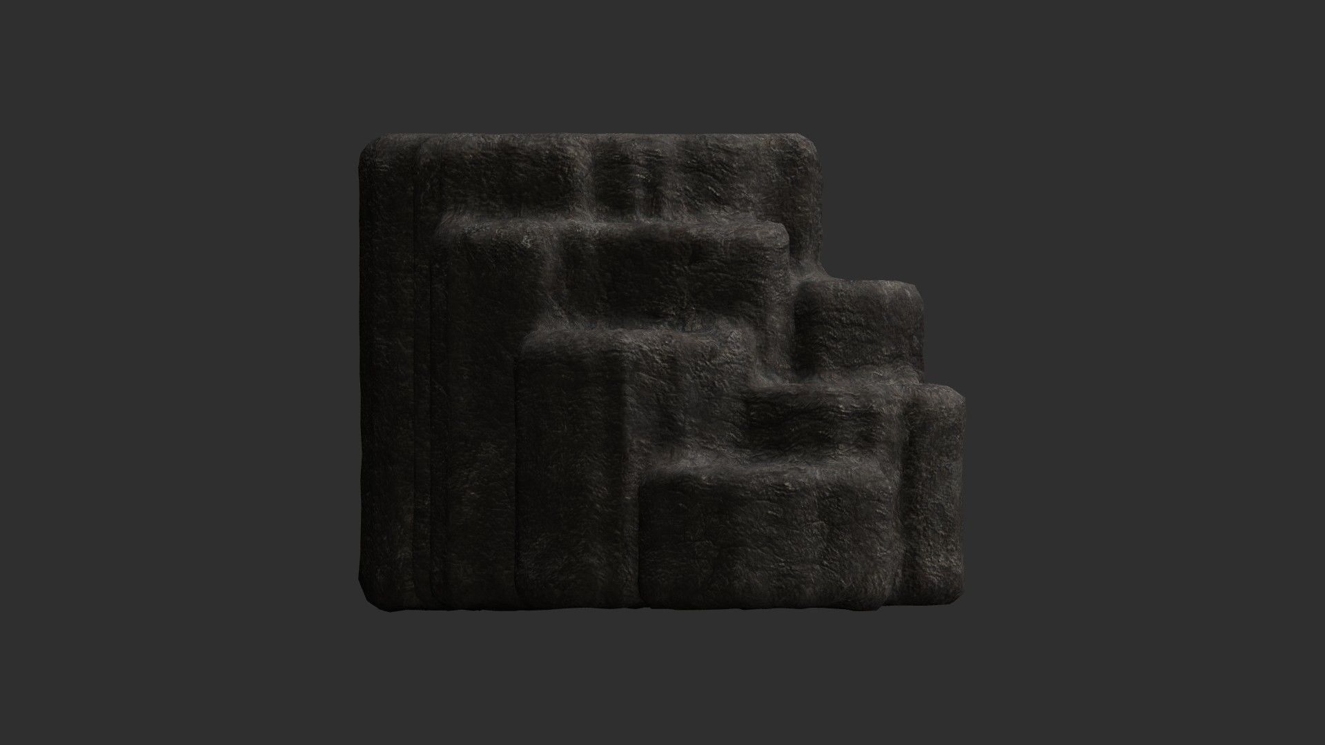 Cave Platform 1 - 4 Combo - Base Low-poly 3D model_2