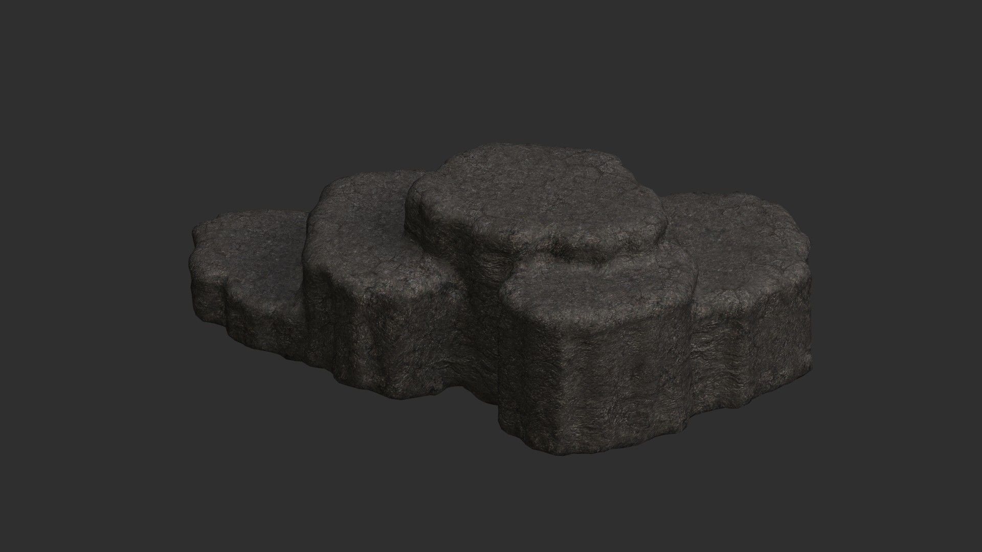 Cave Platform 1 - 4 Combo - Base Low-poly 3D model_27
