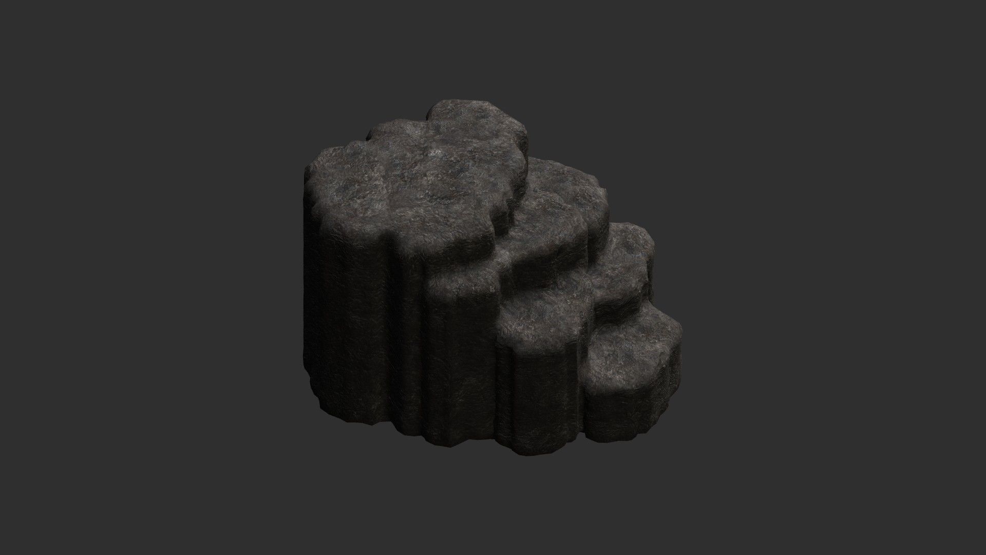 Cave Platform 1 - 4 Combo - Base Low-poly 3D model_3