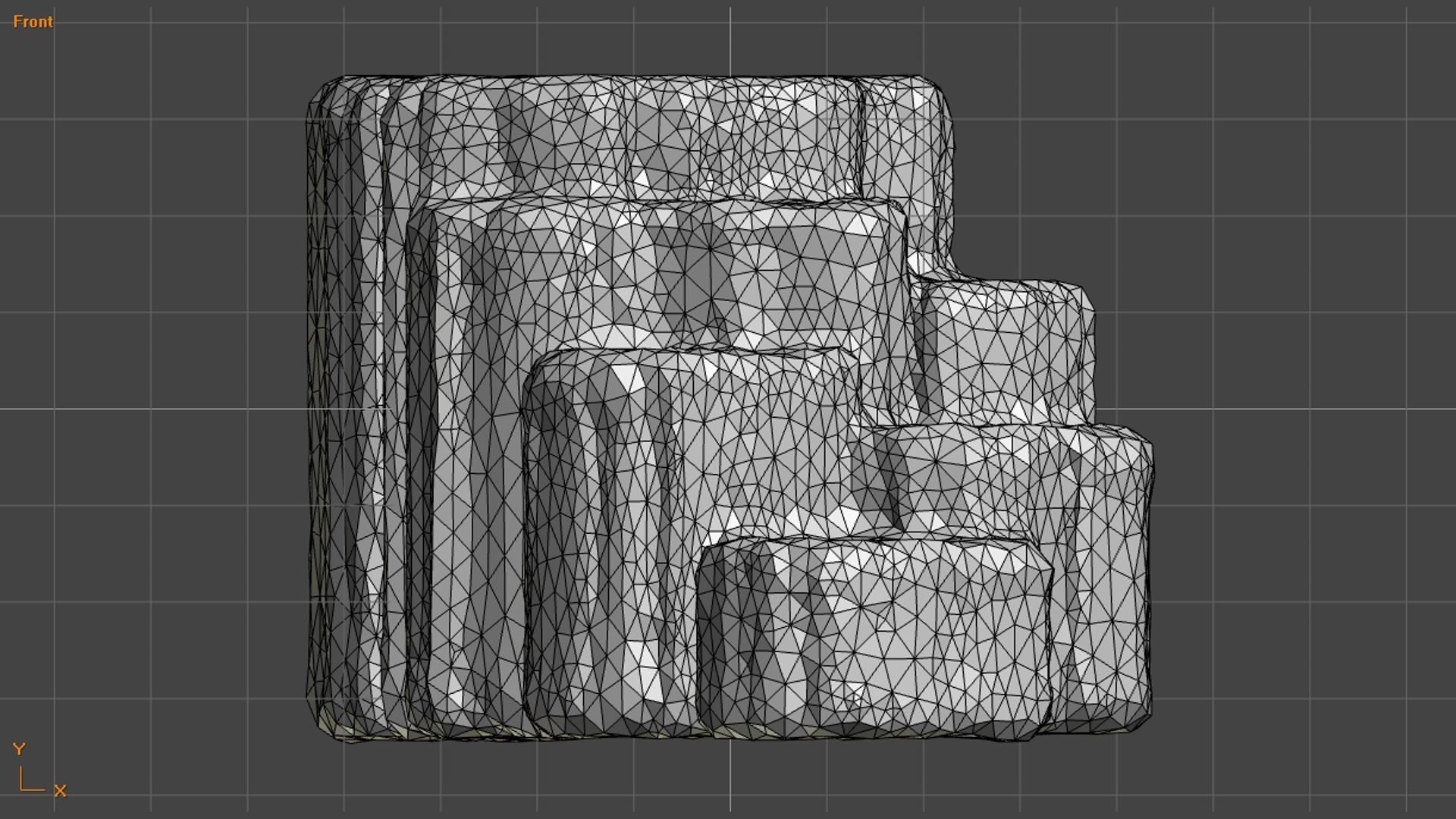 Cave Platform 1 - 4 Combo - Base Low-poly 3D model_7