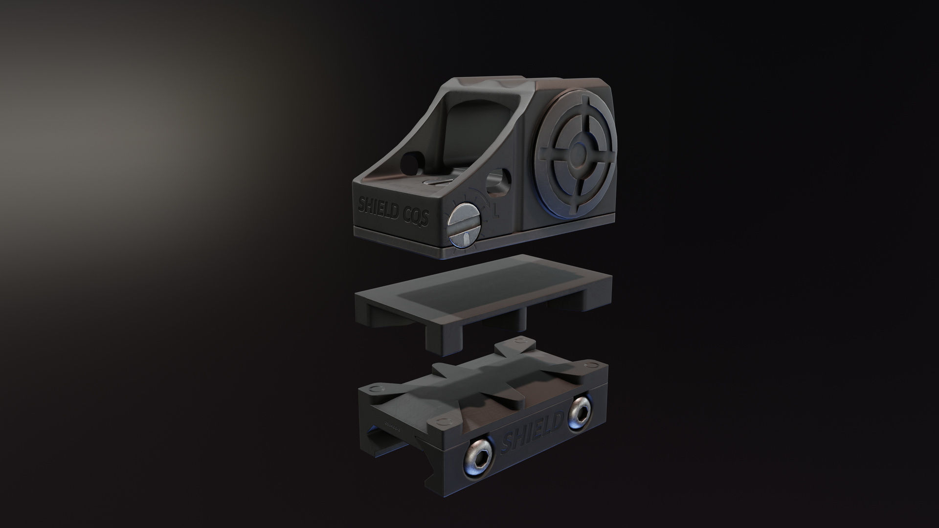 Shield CQS Low-poly 3D model_4