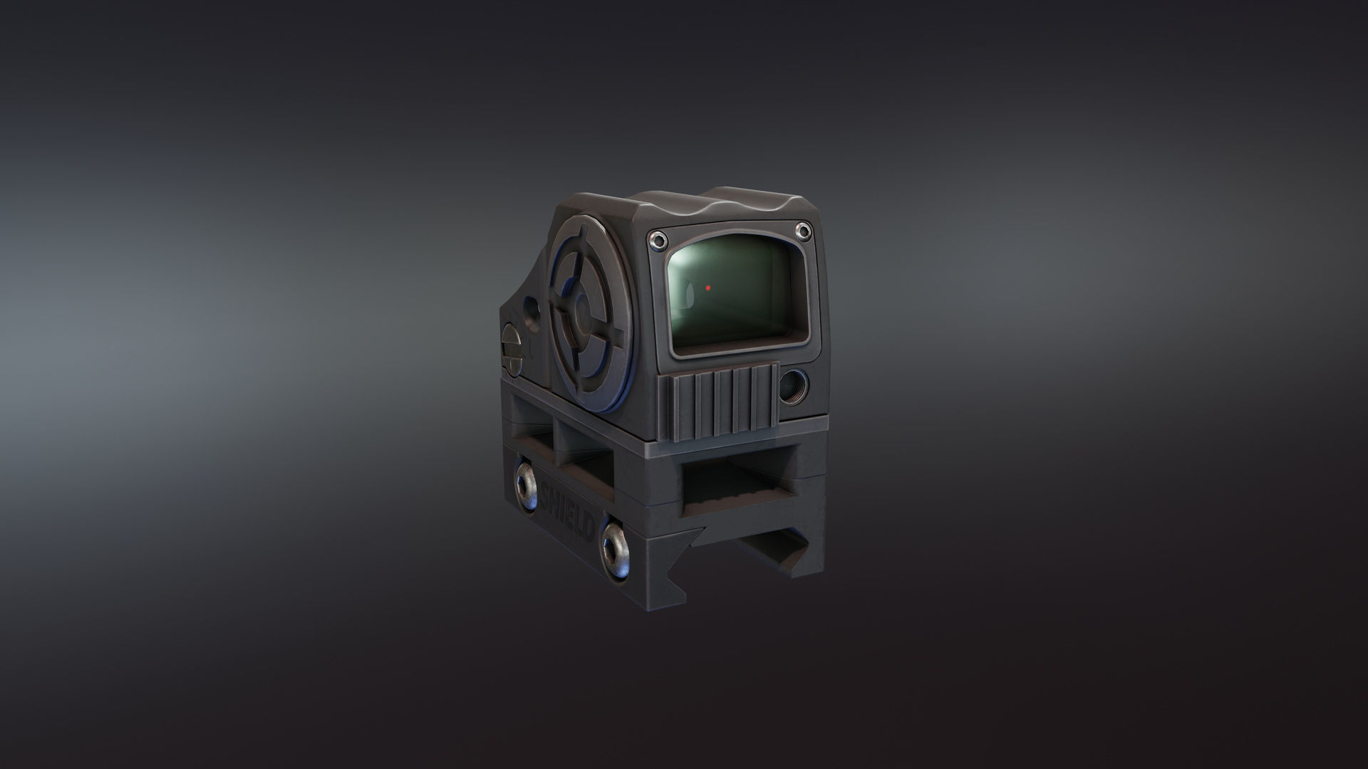 Shield CQS Low-poly 3D model_1