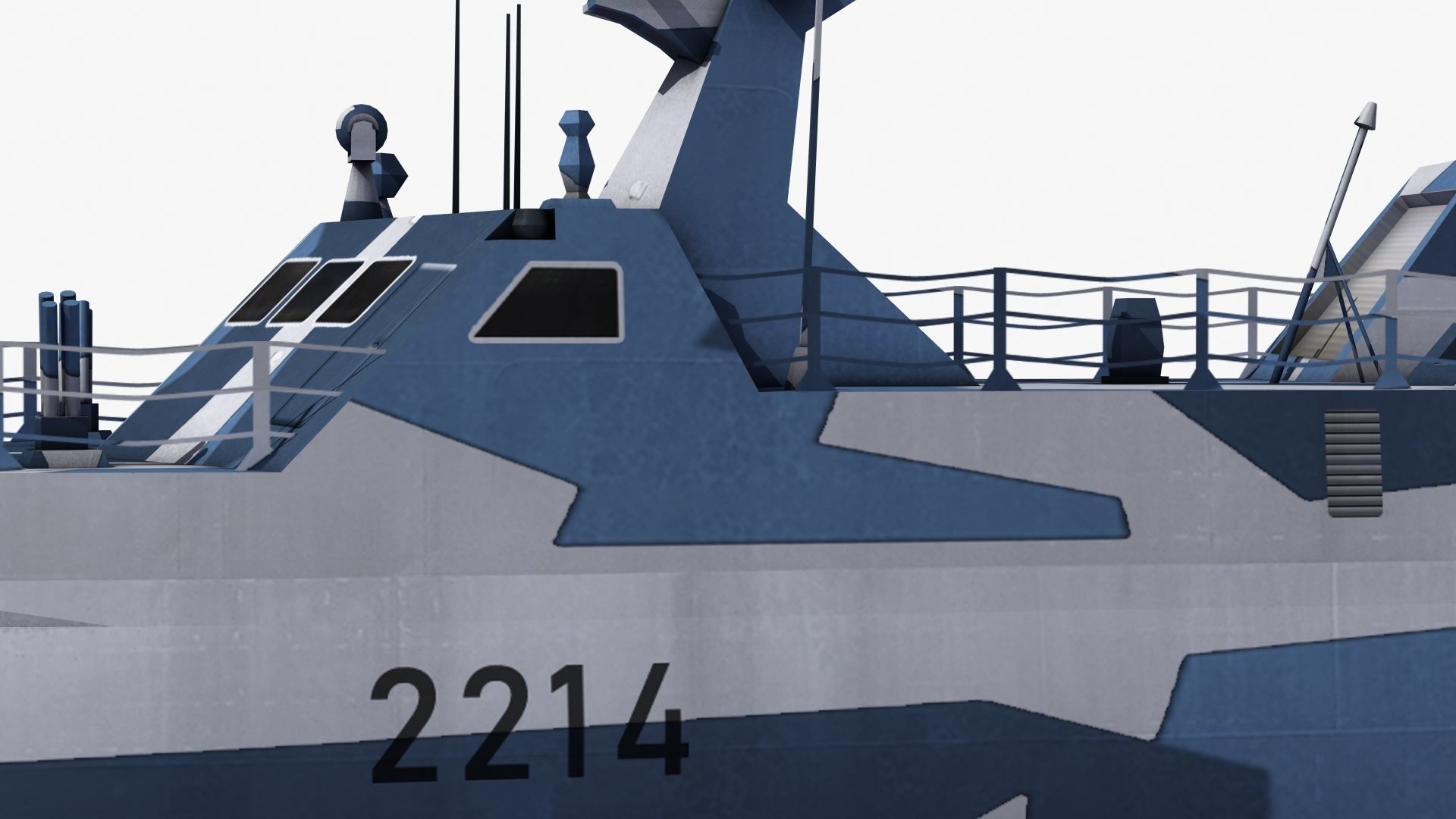 Type 22 Houbei Missile Boat 3D model_22
