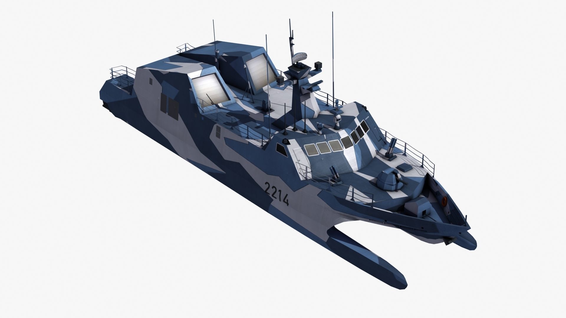 Type 22 Houbei Missile Boat 3D model_17