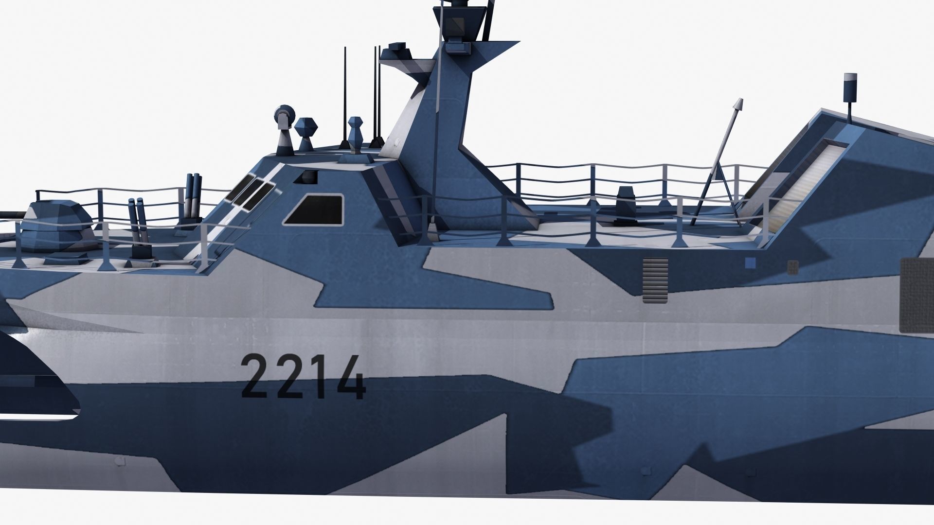 Type 22 Houbei Missile Boat 3D model_20