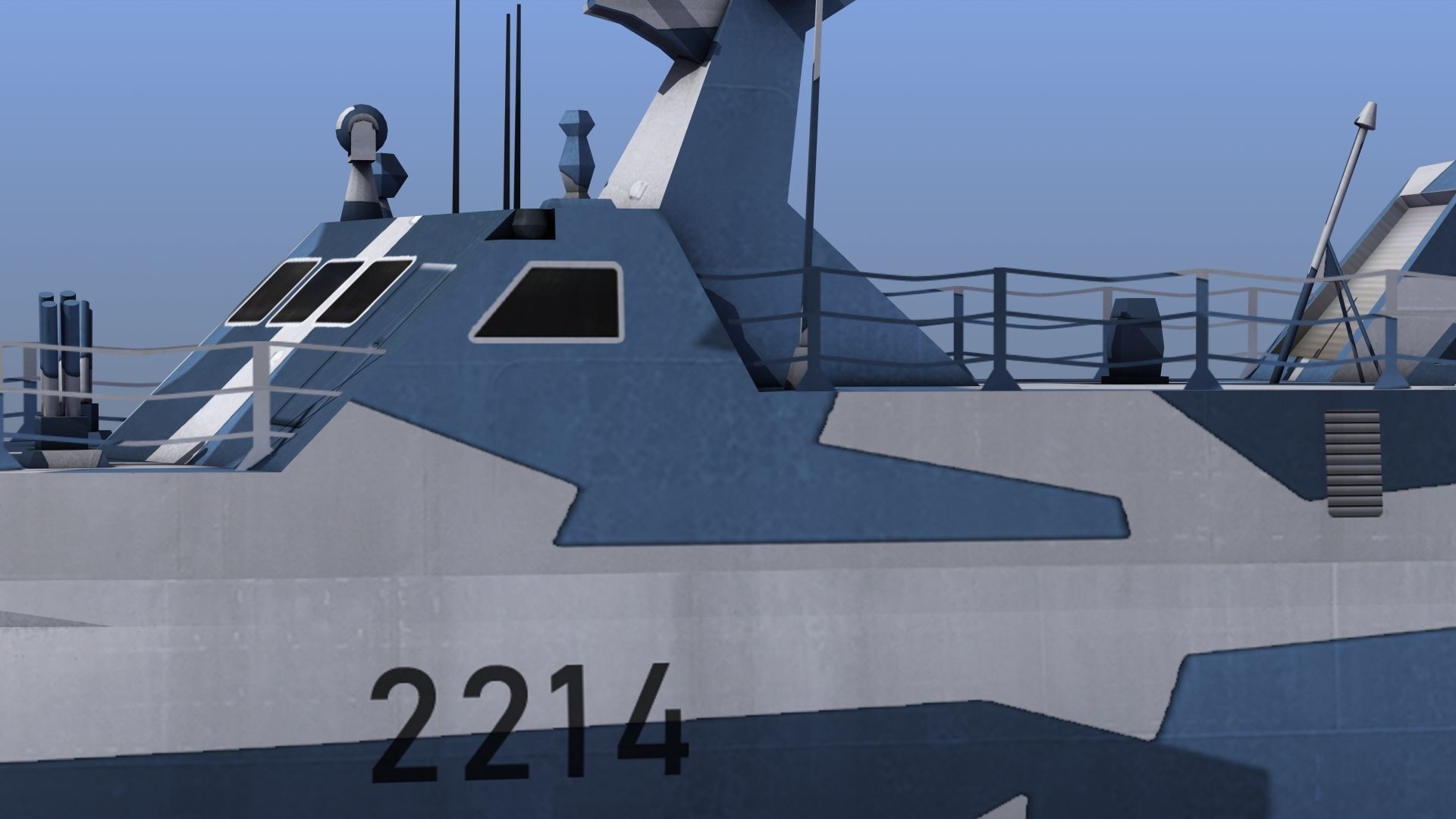 Type 22 Houbei Missile Boat 3D model_3