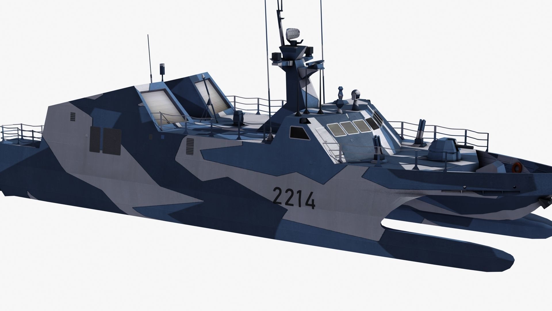 Type 22 Houbei Missile Boat 3D model_25