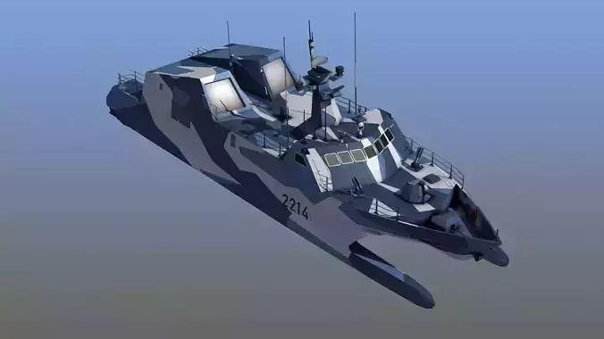 Type 22 Houbei Missile Boat 3D model