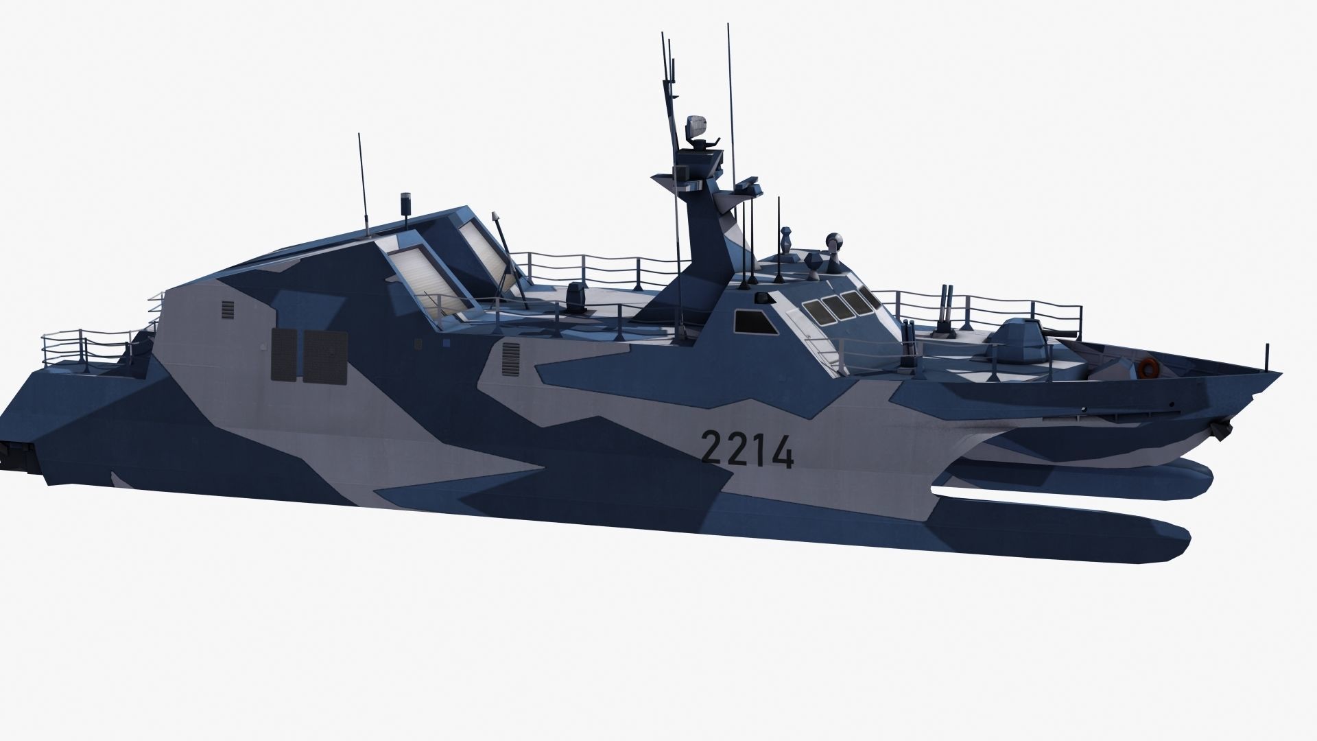 Type 22 Houbei Missile Boat 3D model_26