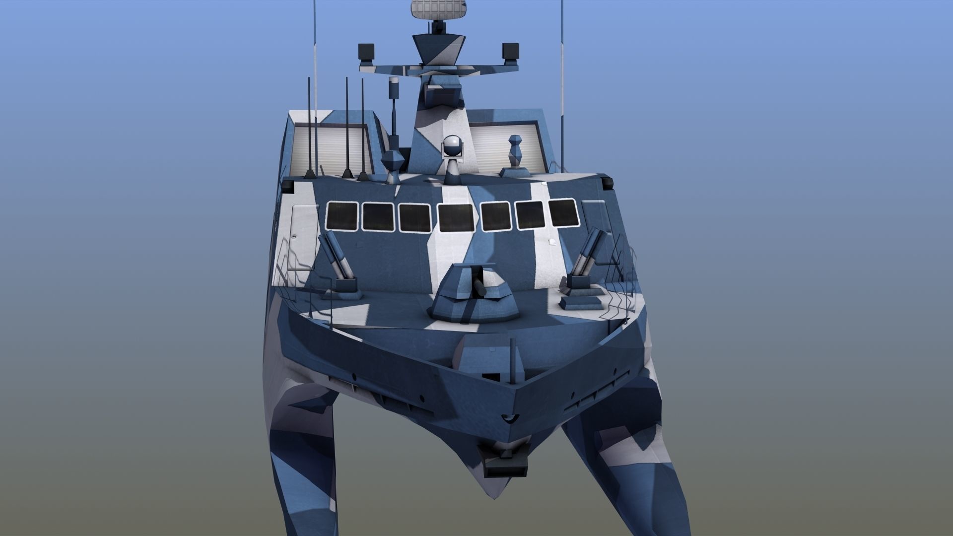 Type 22 Houbei Missile Boat 3D model_5