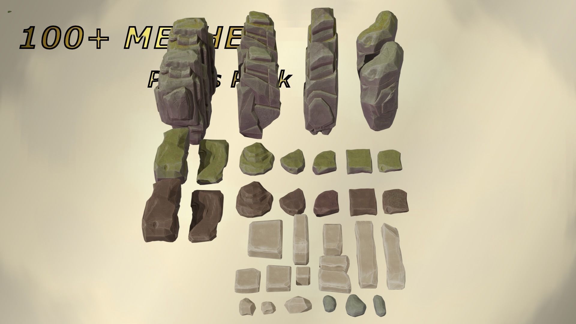 Stylized Props Pack - over 100 QUALITY MESHES Low-poly 3D model_5