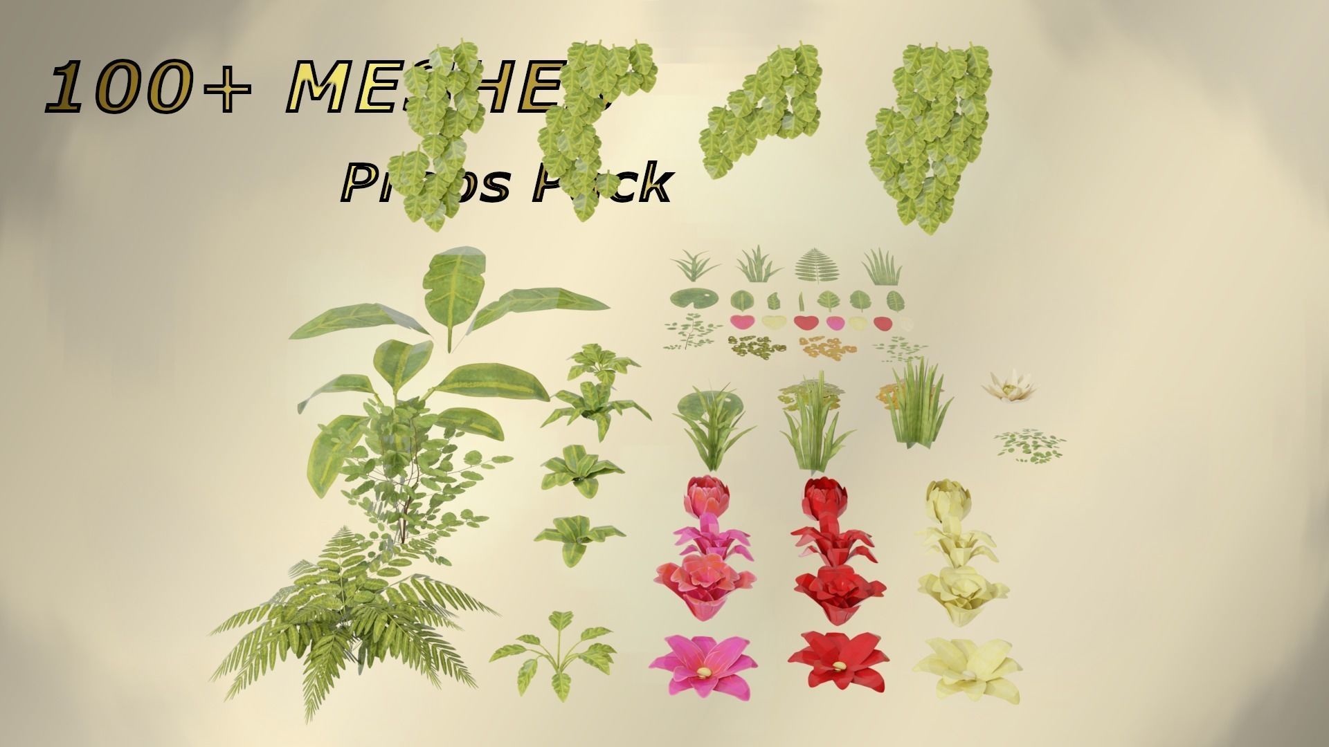 Stylized Props Pack - over 100 QUALITY MESHES Low-poly 3D model_4