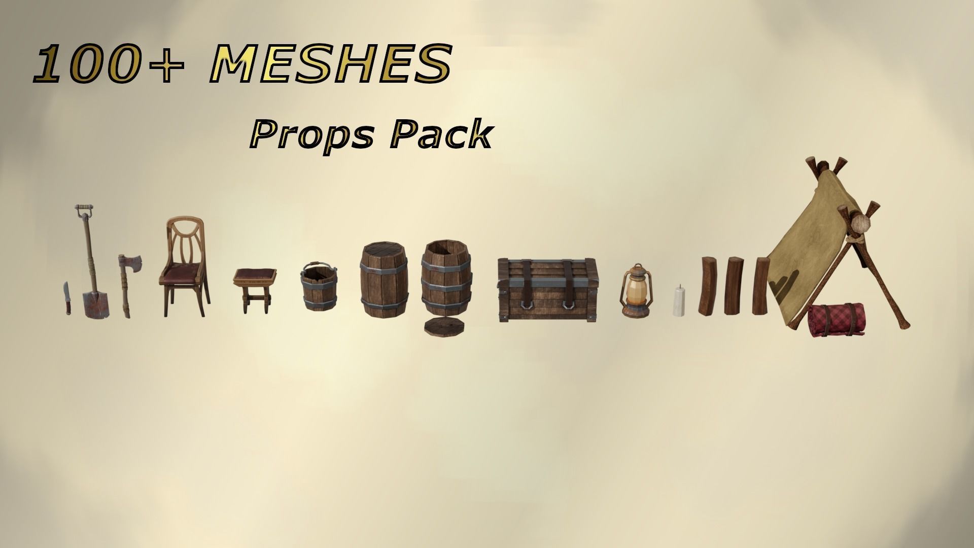 Stylized Props Pack - over 100 QUALITY MESHES Low-poly 3D model_3