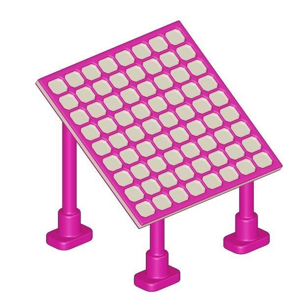 Kids Solar Panel Toy 3D model_2