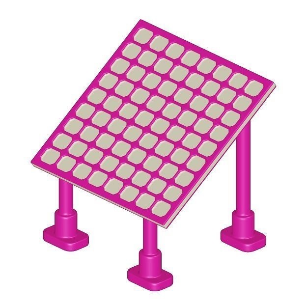 Kids Solar Panel Toy 3D model_1