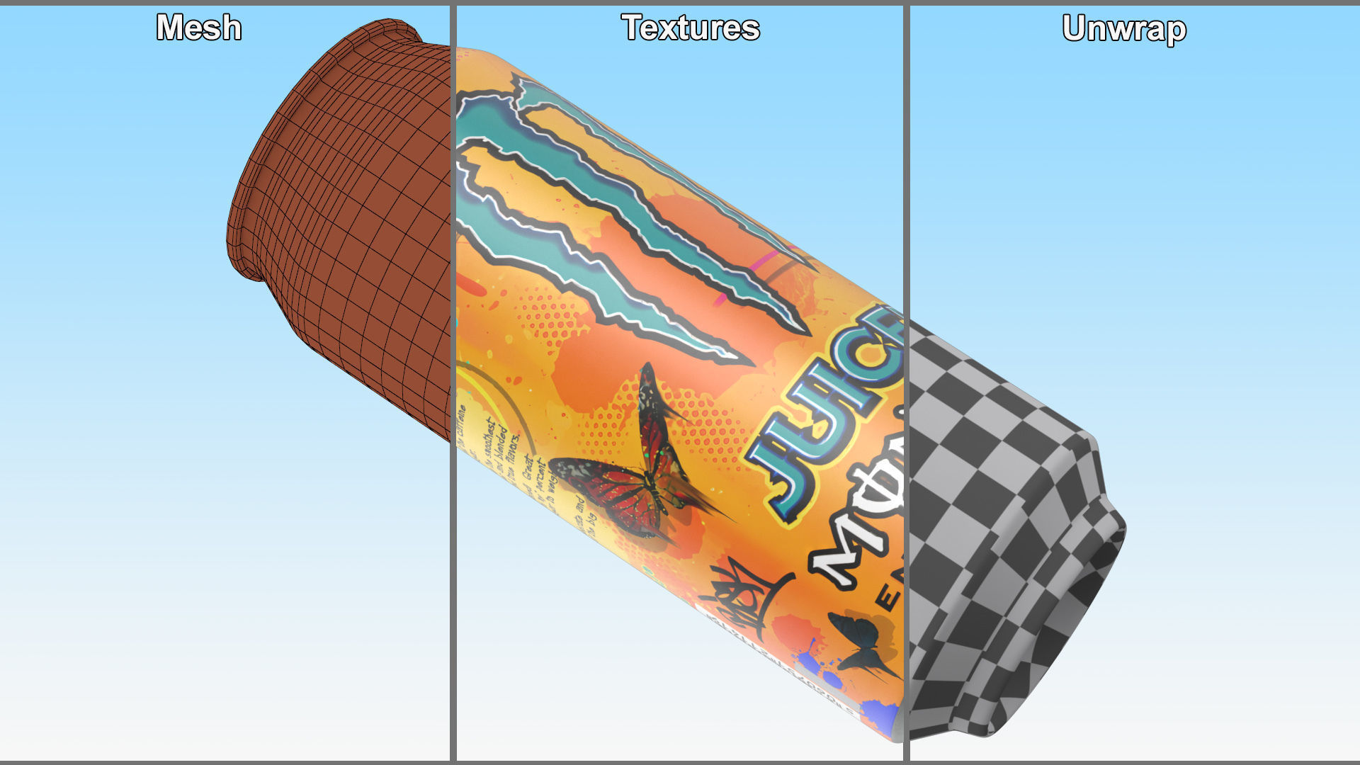 Monster Energy Juice Khaotic 3D model_10