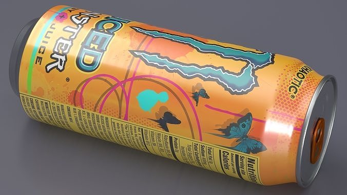 Monster Energy Juice Khaotic 3D model 5