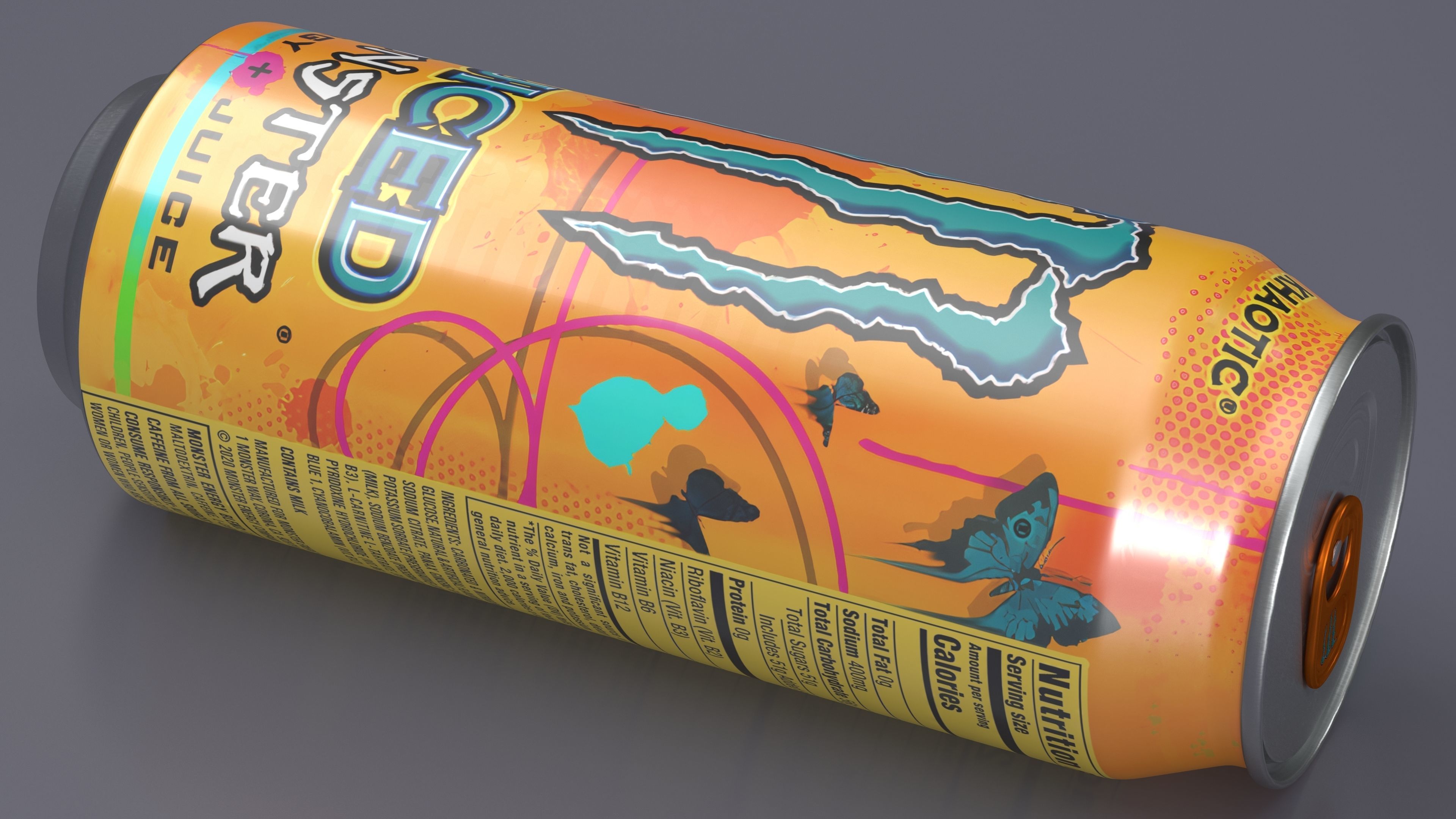 Monster Energy Juice Khaotic 3D model_4