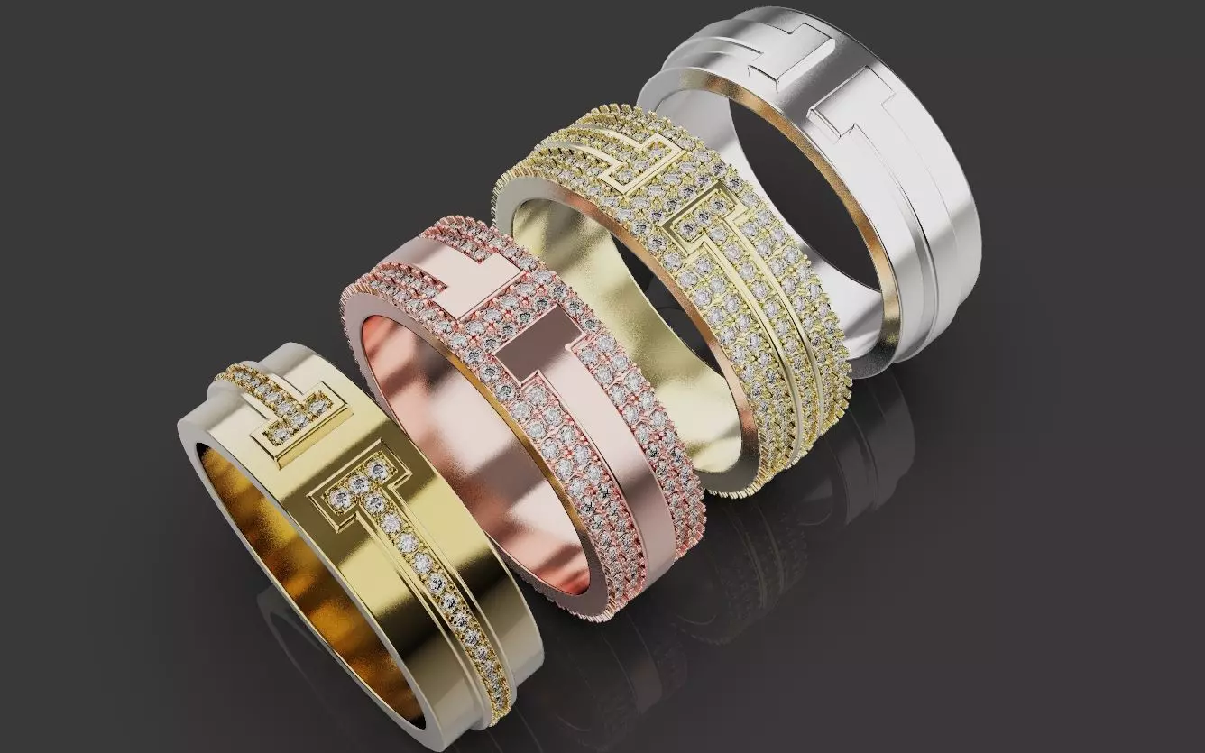 Tiffany Co T Rings 0070 3D print model