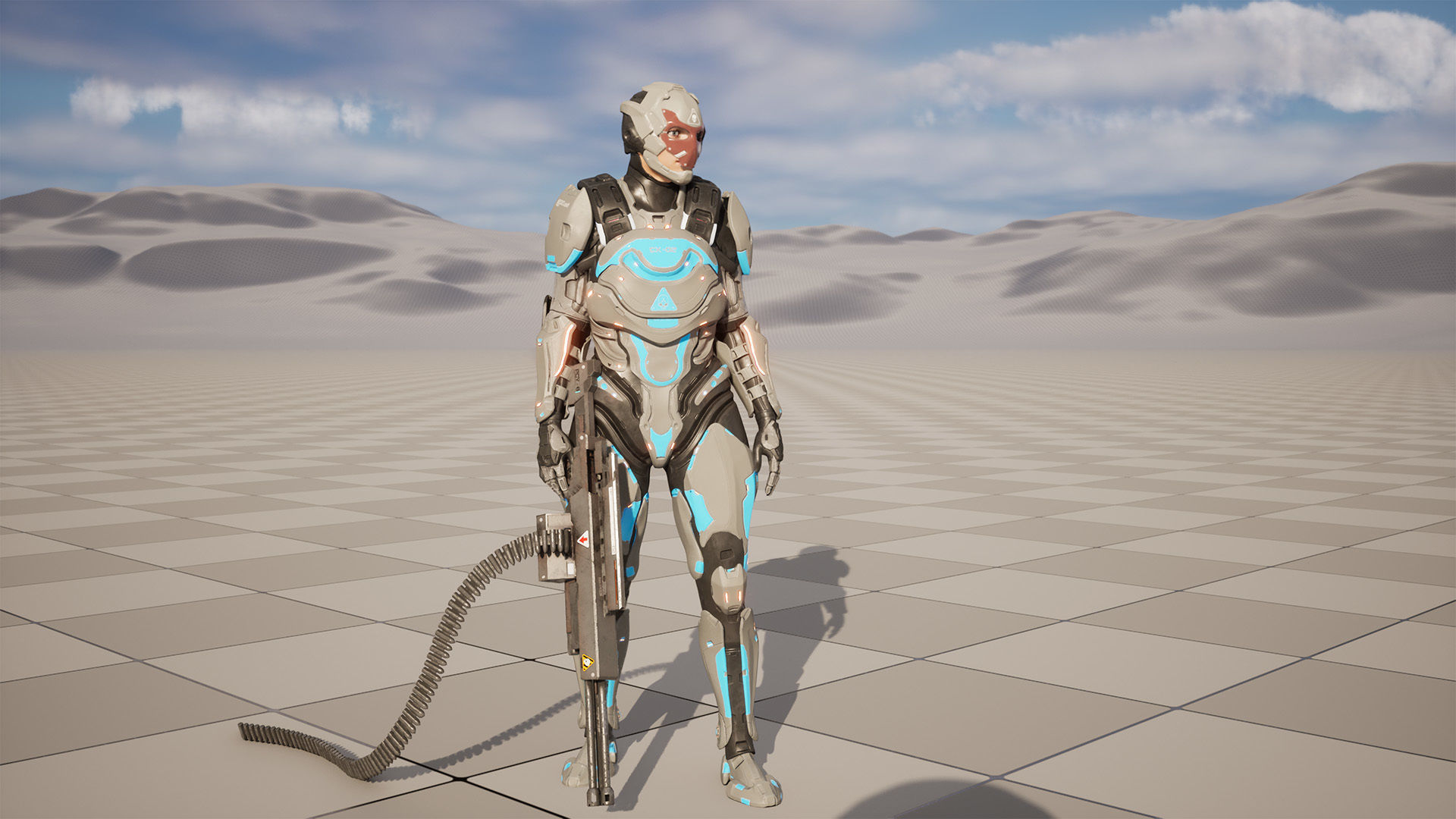 Modular Sci-Fi Warriors Low-poly 3D model_12