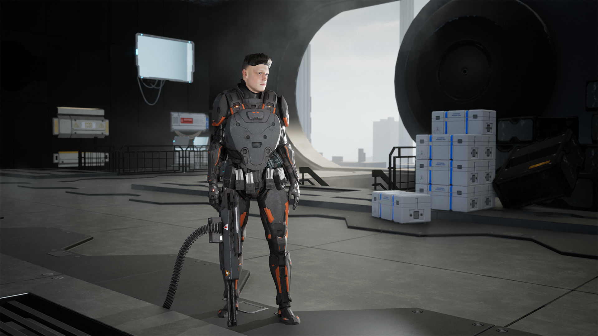 Modular Sci-Fi Warriors Low-poly 3D model_7