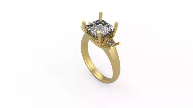 Woman Solitaire Ring 911