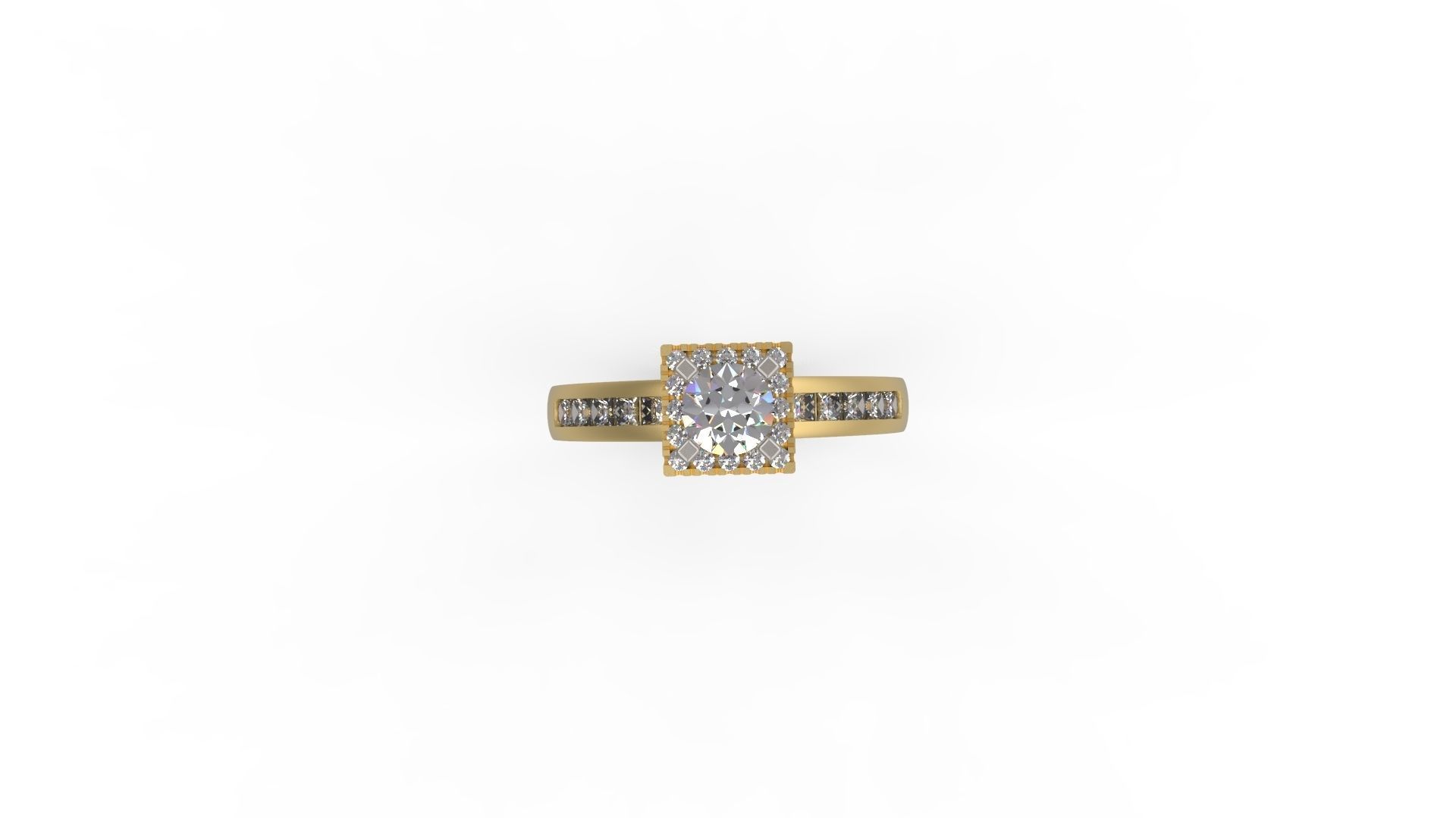 Woman Solitaire Ring 942 3D print model_4