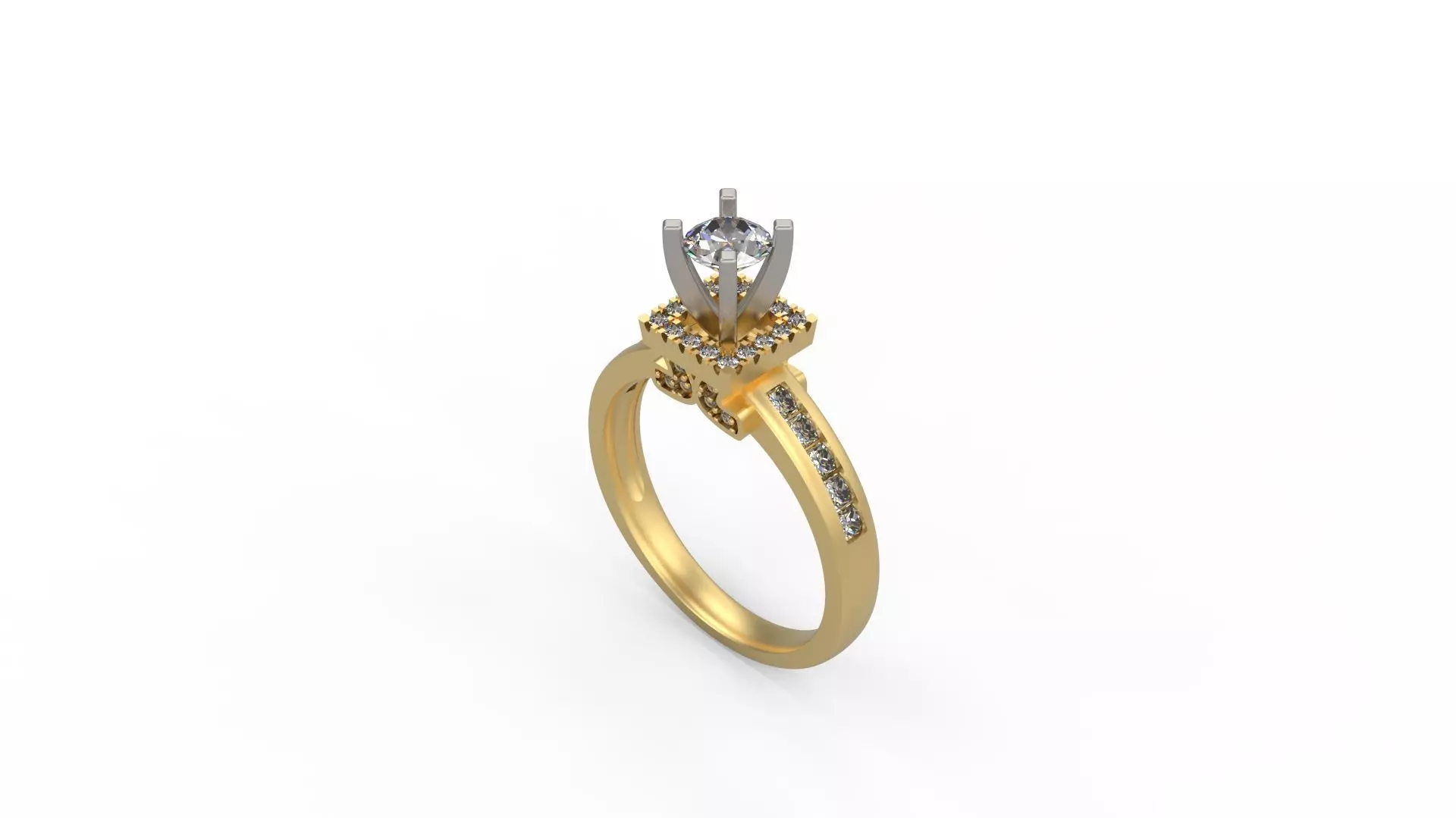 Woman Solitaire Ring 942 3D print model_0