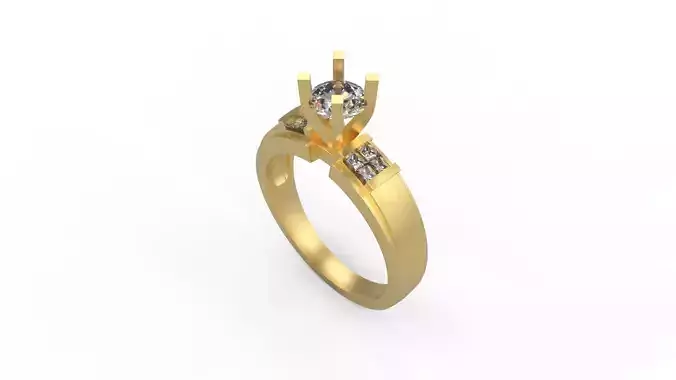 Woman Solitaire Ring 905