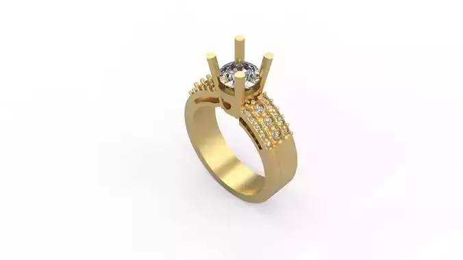 Woman Solitaire Ring 901