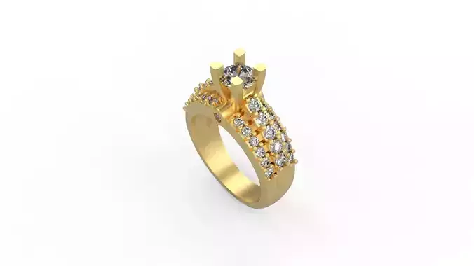 Woman Solitaire Ring 900
