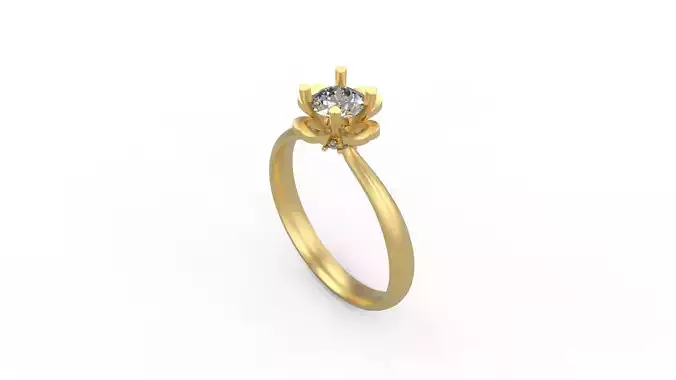 Woman Solitaire Ring 896
