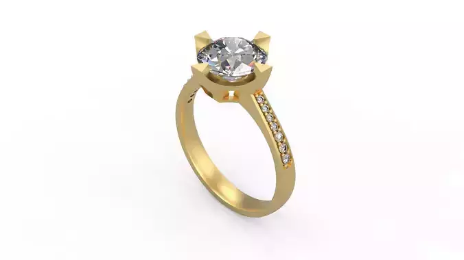 Woman Solitaire Ring 895