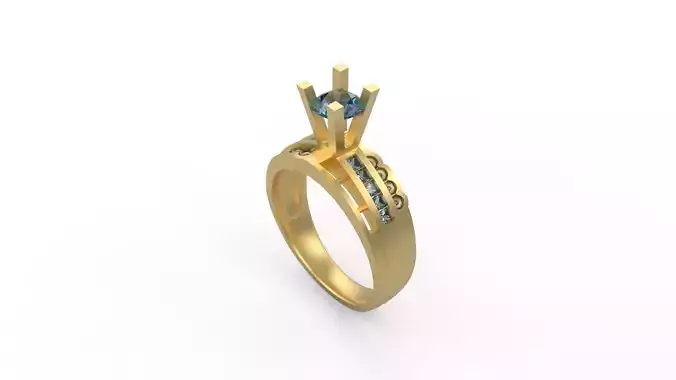 Woman Solitaire Ring 889