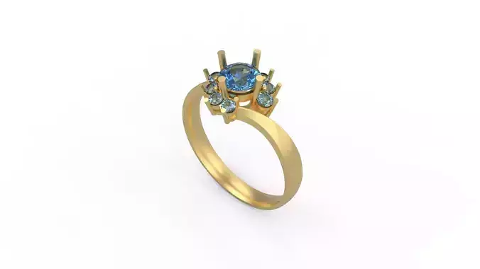 Woman Solitaire Ring 887