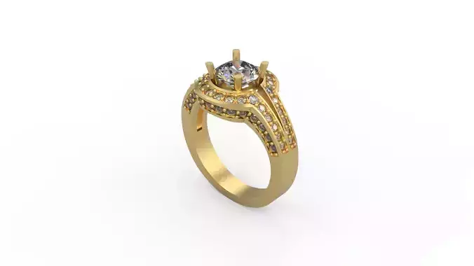 Woman Solitaire Ring 886