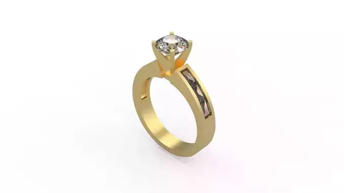 Woman Solitaire Ring 945