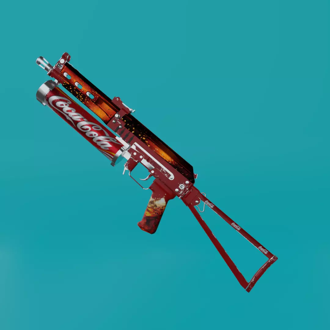 Bizon and Coca-Cola Weapon 3D model_0