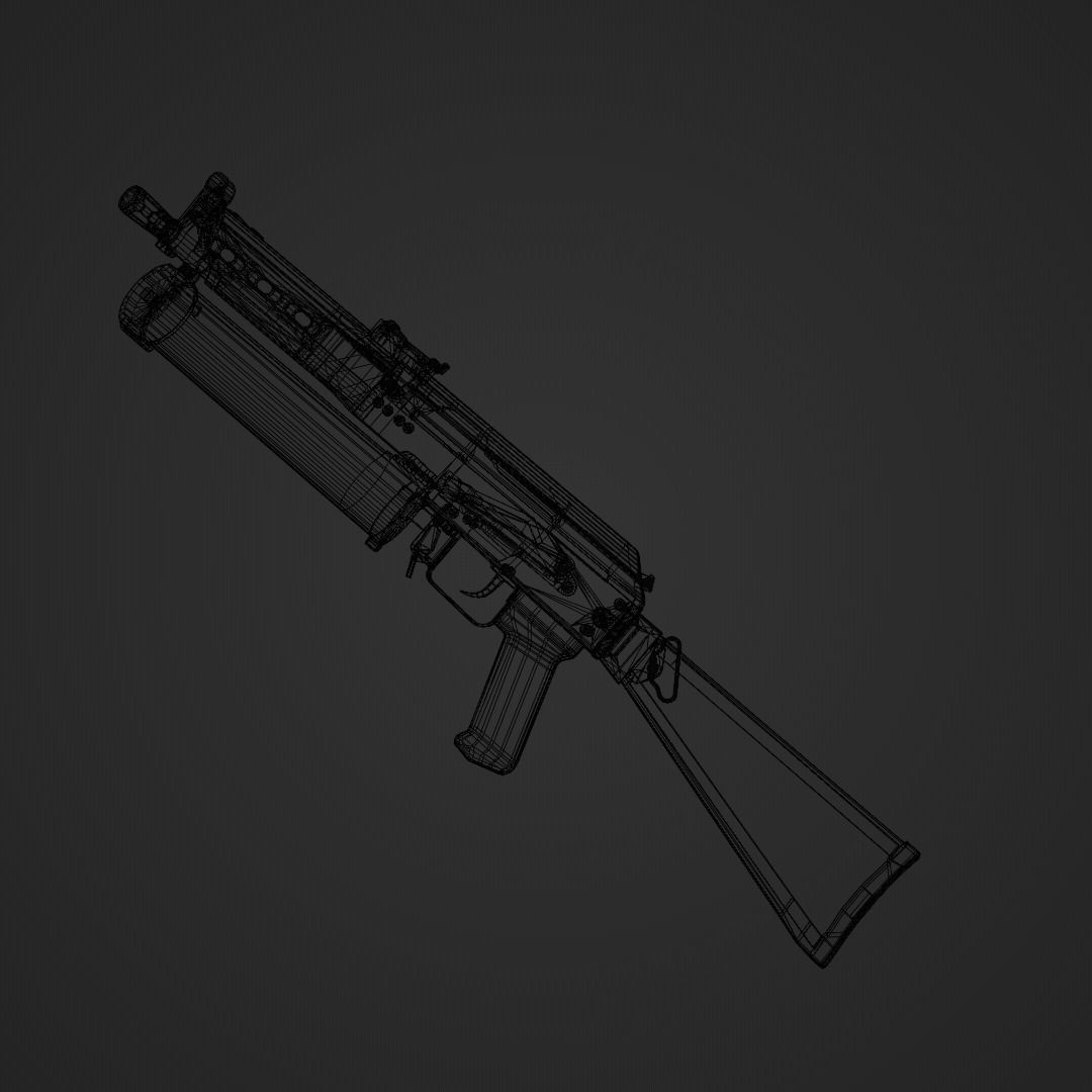 Bizon and Coca-Cola Weapon 3D model_2