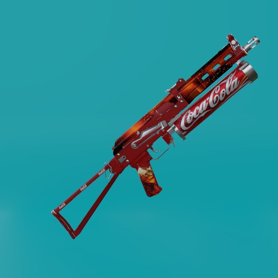 Bizon and Coca-Cola Weapon 3D model_4