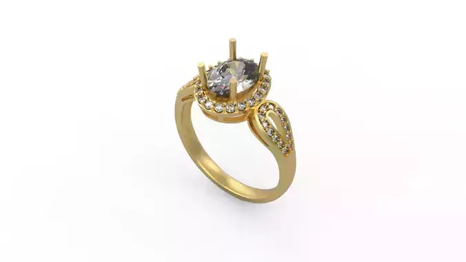 Woman Solitaire Ring 884