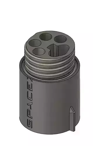 Starship shaped joint holder 3D print model
