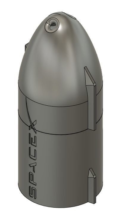 Starship shaped joint holder 3D print model_2