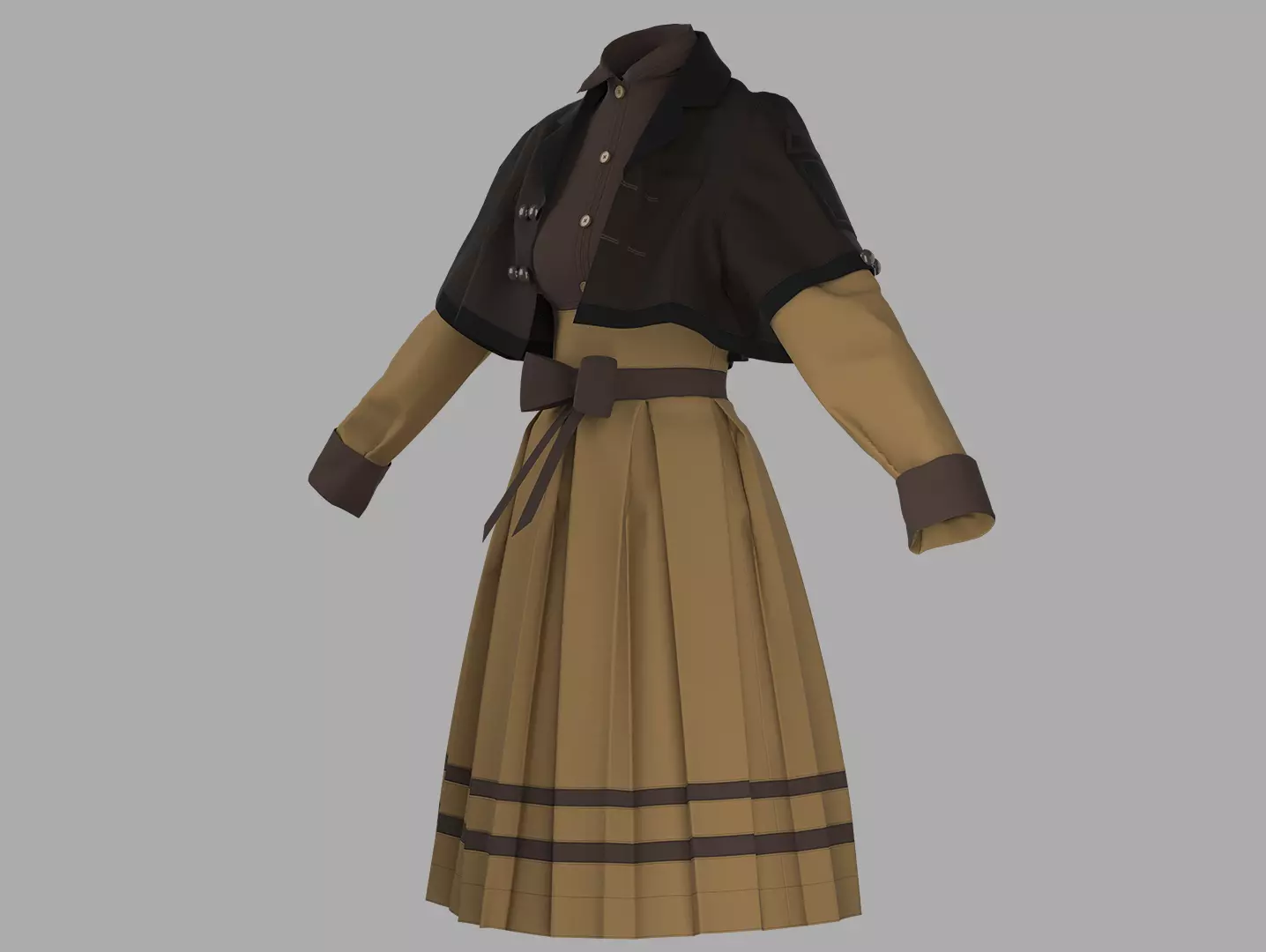 free classic dress Free 3D model