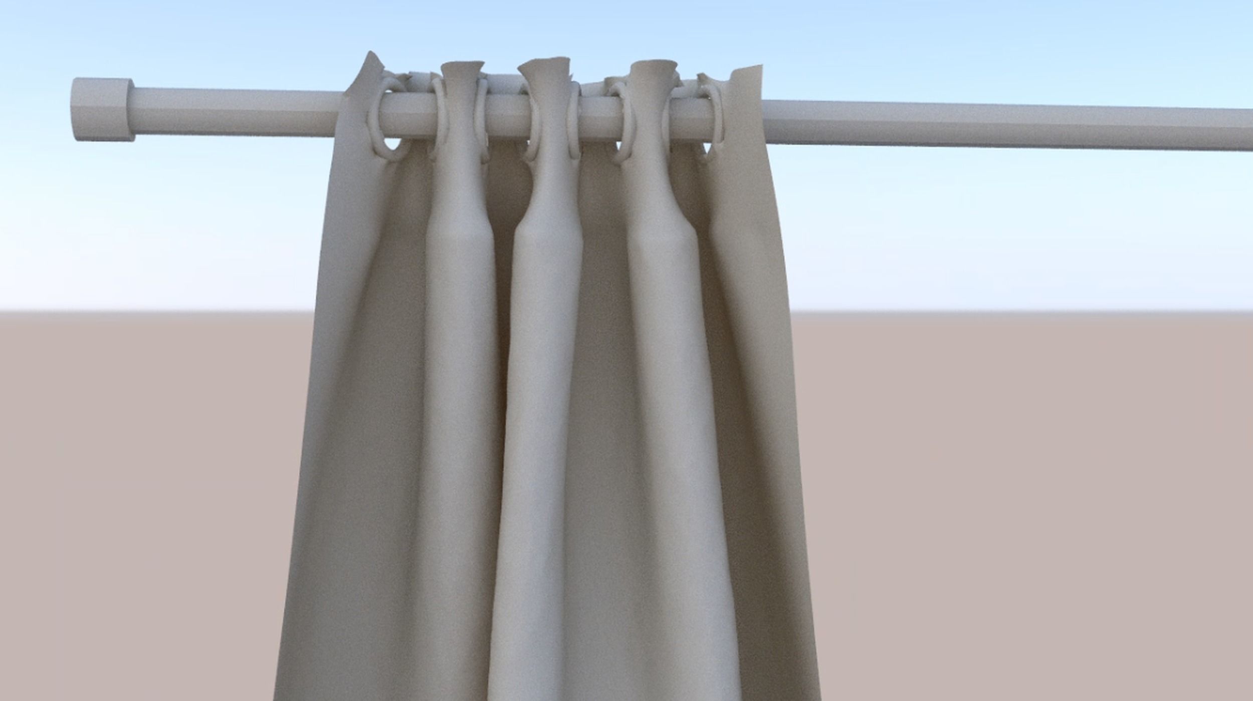 Animated curtain fabric 3D model_4