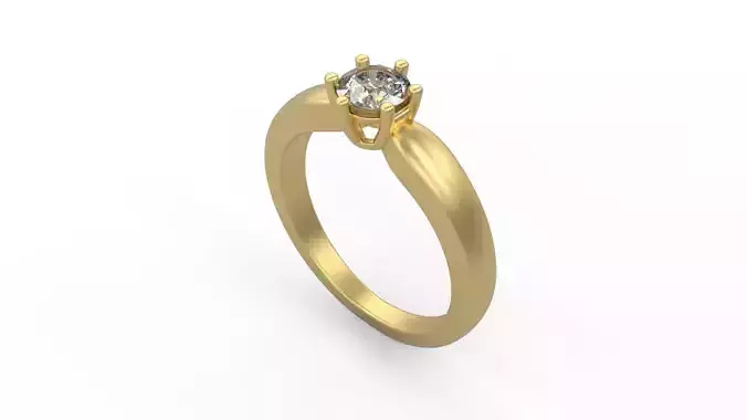 Woman Solitaire Ring 861