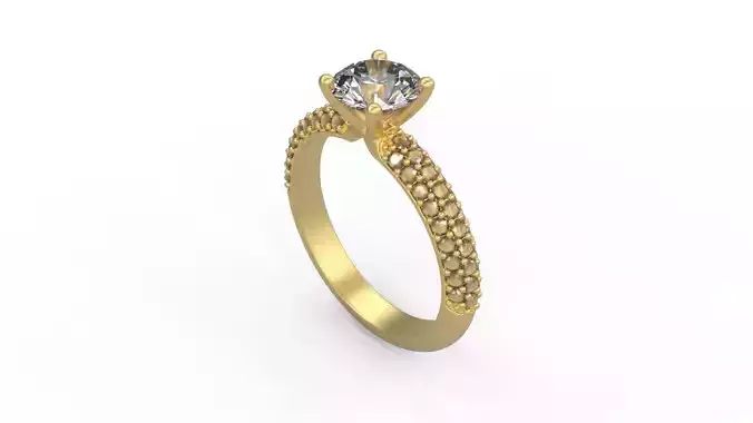 Woman Solitaire Ring 933