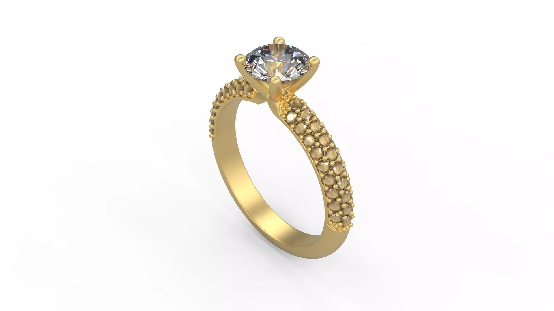 Woman Solitaire Ring 933 3D print model_0