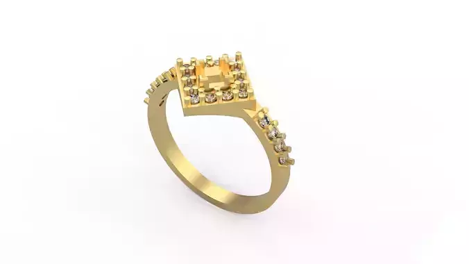 Woman Solitaire Ring 865