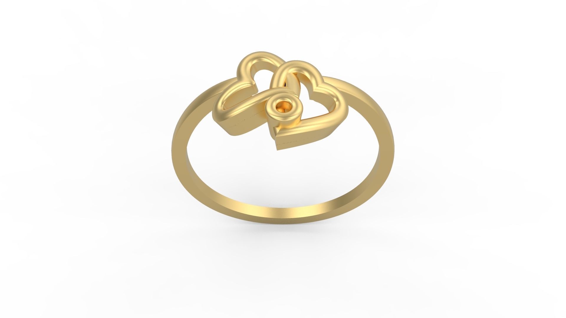 Woman Solitaire Ring 875 3D print model_3